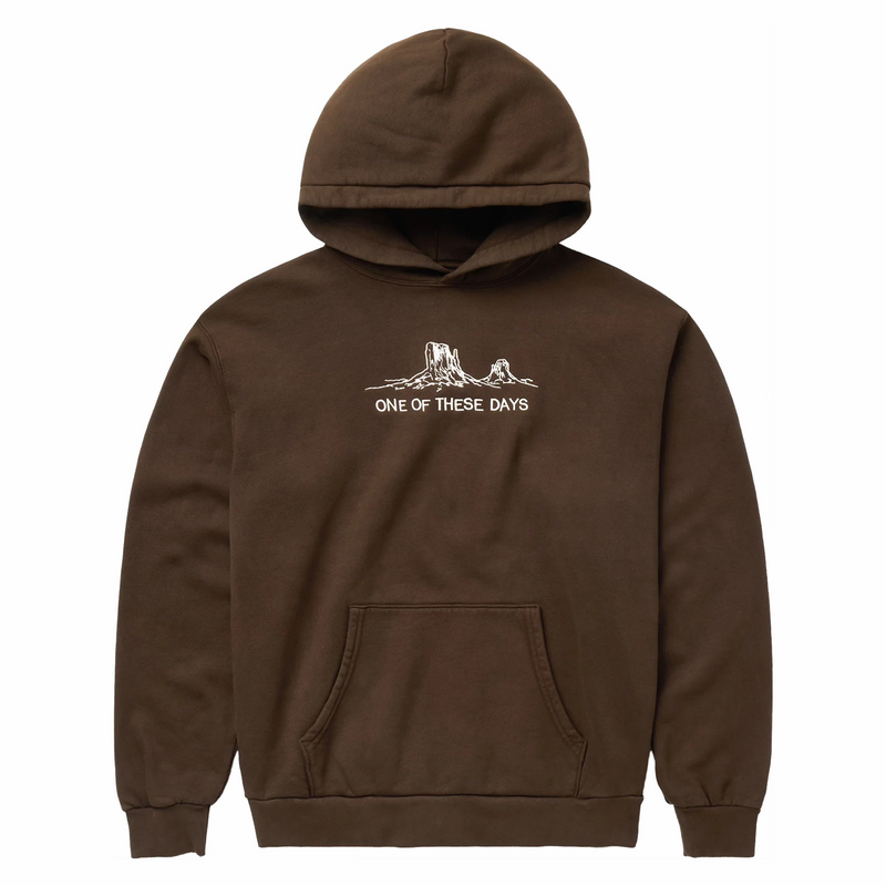 One Of These Days Follow The Road Hooded Sweatshirt (Dark Brown) - August Shop