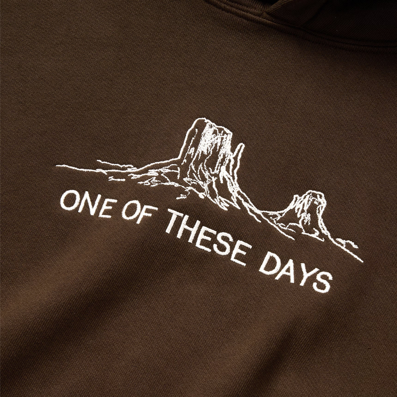 One Of These Days Follow The Road Hooded Sweatshirt (Dark Brown) - August Shop