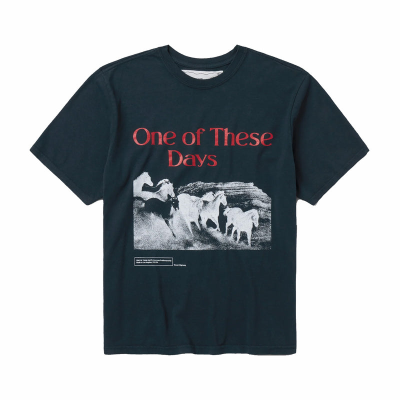 One Of These Days Glad You're Here With Me Tee (Hard Washed Black) - August Shop