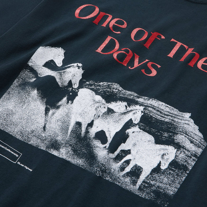 One Of These Days Glad You're Here With Me Tee (Hard Washed Black) - August Shop