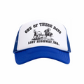 One Of These Days Lost Highway Foam Trucker Hat (Royal Blue/White) - August Shop
