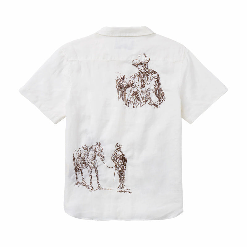 One Of These Days Remember Me Camp Shirt (Ivory) - August Shop