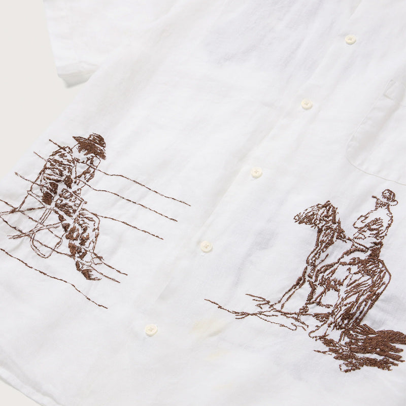 One Of These Days Remember Me Camp Shirt (Ivory) - August Shop