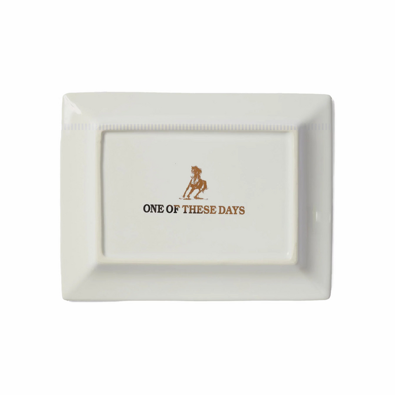 One Of These Days Till The Last Leaf Shall Fall Ceramic Catch Ash Tray (Multi) - August Shop