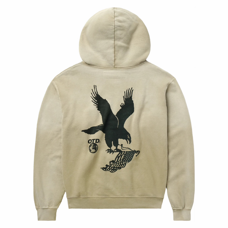 One Of These Days Where Eagles Dare Zip Hoodie (Sand) - August Shop