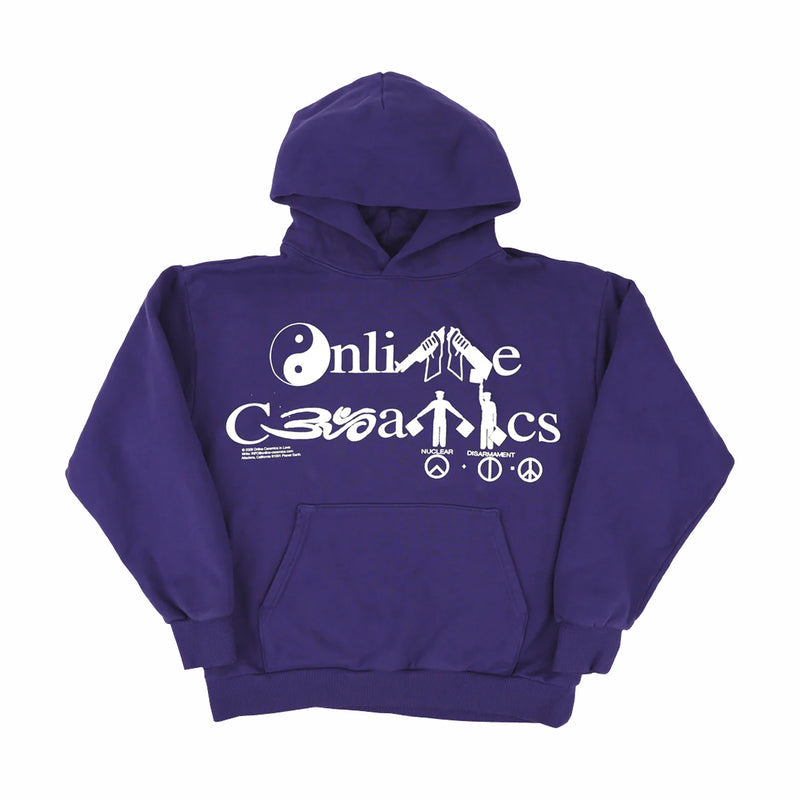 Online Ceramics Peace Logo Hoodie (Purple) - August Shop