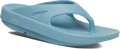 Quarter turn view Women's Oofos Footwear style name Ooriginal Flip in color Ocean Blue. Sku: 1000OCEBLU