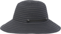 Quarter turn view Women's Pistil Hats style name Opal Straw Hat in color Black. Sku: 0324-BLACK