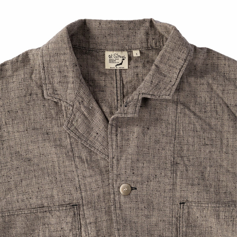 OrSlow Shop Coat (Grey Check) - August Shop