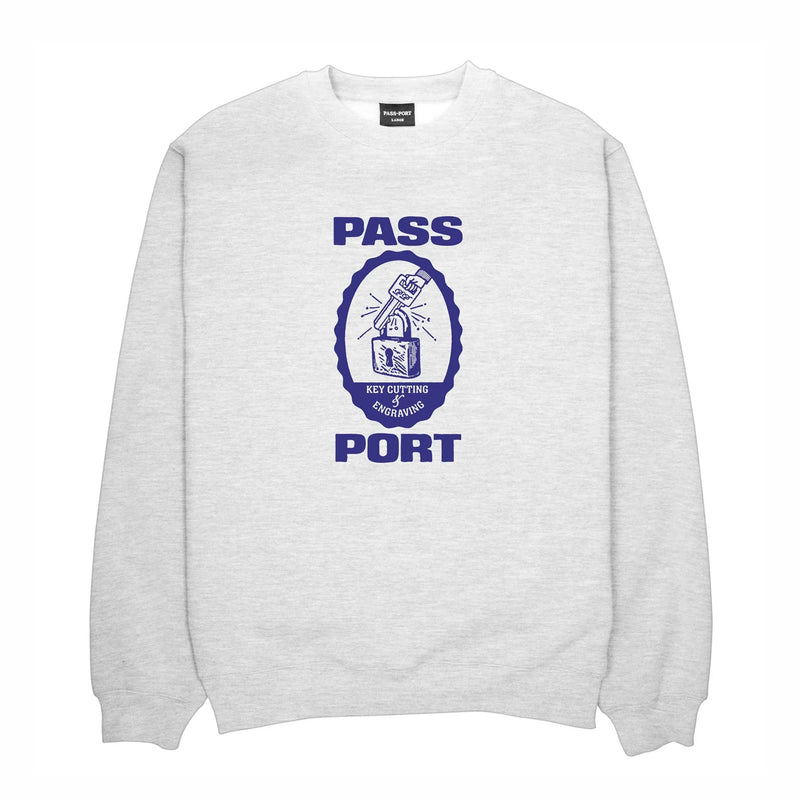 Pass~Port Hercu~locks Crewneck (White Marle) - August Shop