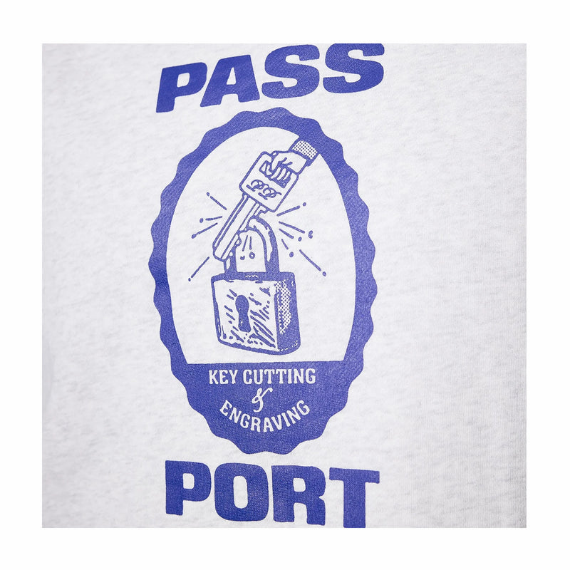 Pass~Port Hercu~locks Crewneck (White Marle) - August Shop