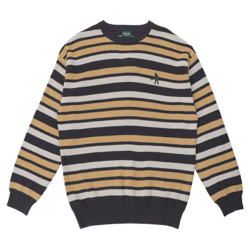 Pass~Port Organic Cotton Stripe Knit Sweater (Dark Grey) - August Shop