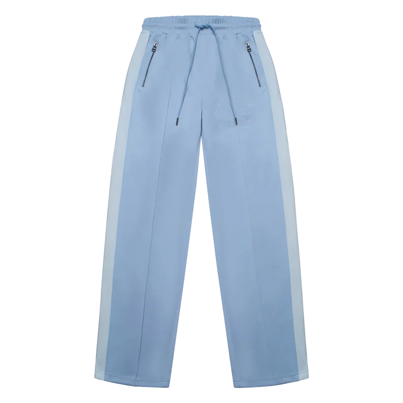 PIN TUCK TRACK PANT BLUE/OFF WHITE