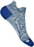 Quarter turn view Unisex Feetures Footwear style name Plantar Fasciitis Relief Light Cushion in color Sapphire. Sku: PF507894