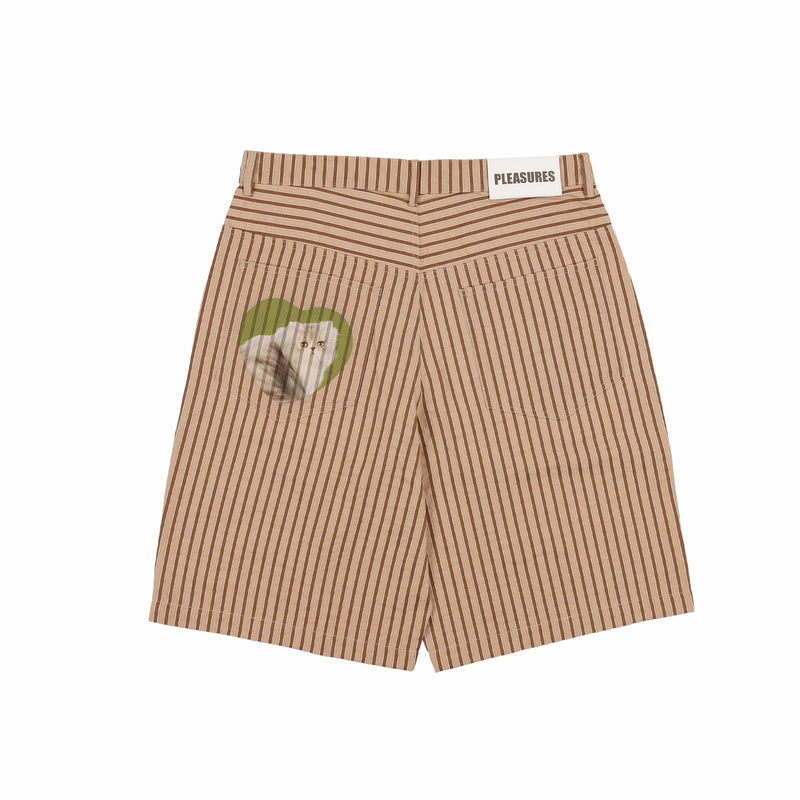 Pleasures Cat Mirror Shorts (Beige) - August Shop