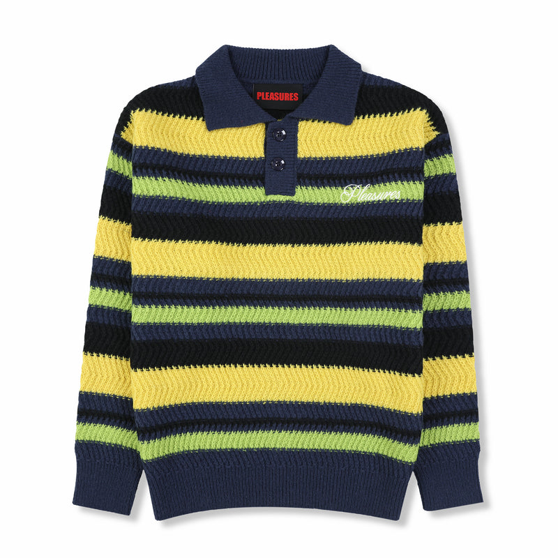 Pleasures Cooper Polo Sweater (Yellow) - August Shop