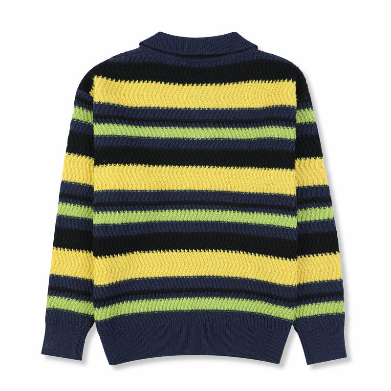 Pleasures Cooper Polo Sweater (Yellow) - August Shop