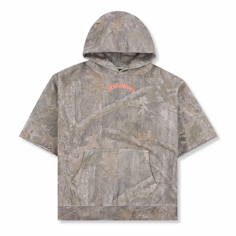 Pleasures Cut Off Hoodie (Camo) - August Shop