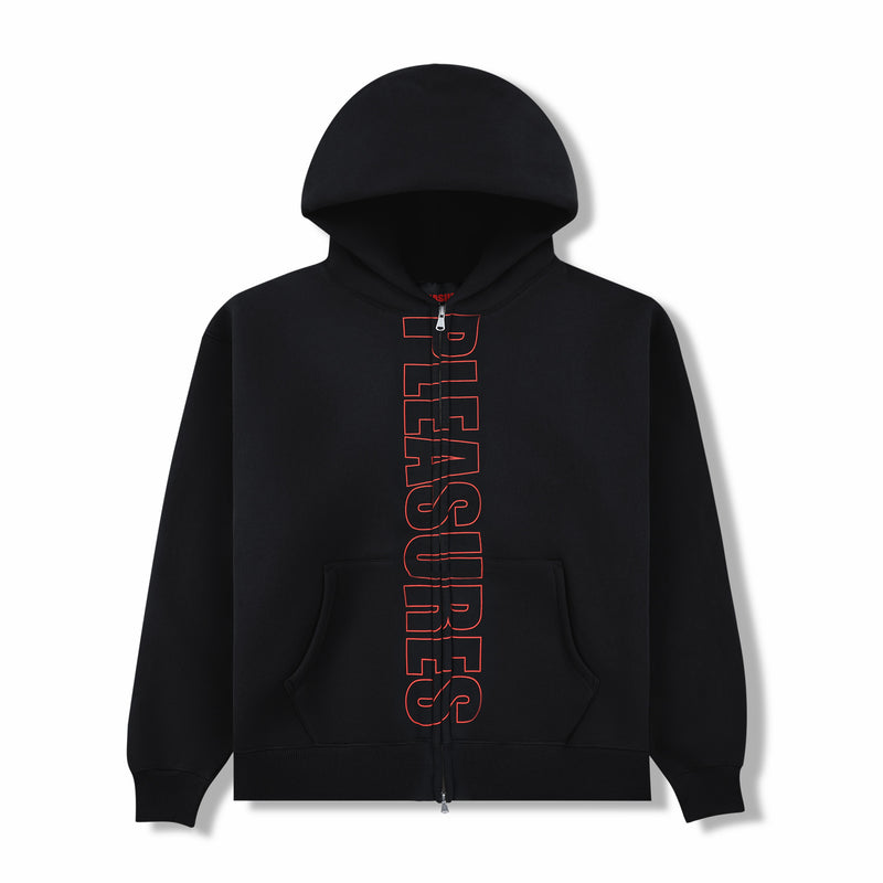 Pleasures Impact Zip Hoodie (Black) - August Shop