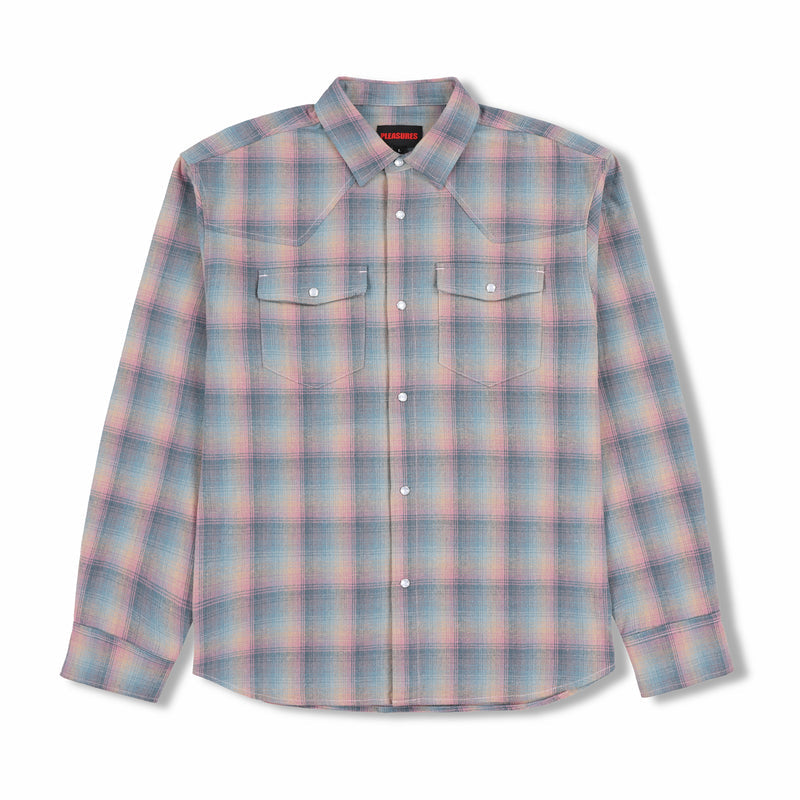 Pleasures Sender Western Button Up Shirt (Pink) - August Shop