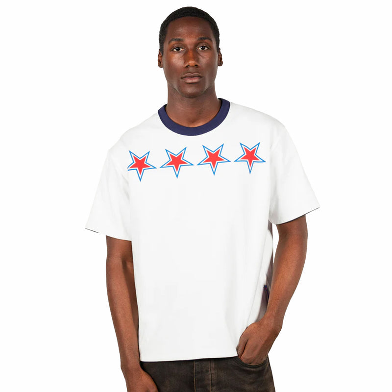 Pleasures Stars Reversible T-Shirt (Navy) - August Shop