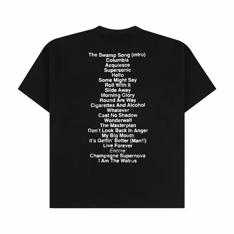 Pleasures x Oasis All Access T-Shirt (Black) - August Shop