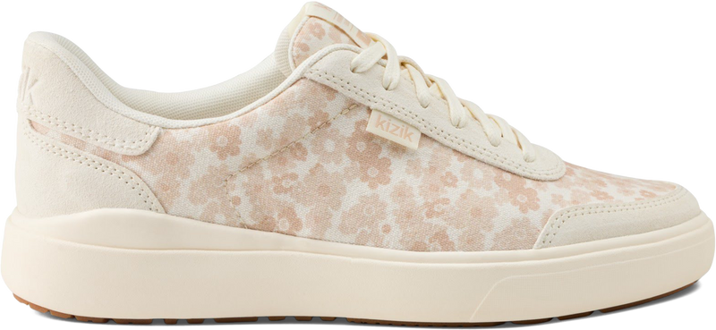 Quarter turn view Women's Kizik Footwear style name Prague 2 in color Floral Pristine. Sku: WPRA2604