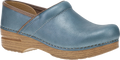 Quarter turn view Women's Dansko Footwear style name Professional in color Blue Metallic. Sku: 1064316121