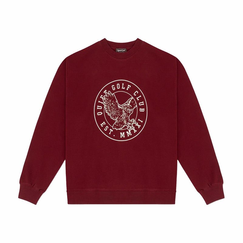 Quiet Golf QGU Crewneck (Burgundy) - August Shop