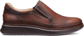 Quarter turn view Men's Samuel Hubbard Footwear style name Rafael Slip On Double Wide in color Cognac. Sku: M2166-165XW