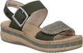 Quarter turn view Women's Rieker Footwear style name Regina 51 in color Schilf/ Moor. Sku: V0951-54