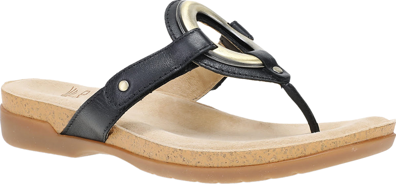 Quarter turn view Women's Dansko Footwear style name Rosalia in color Black. Sku: 16021020300