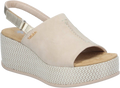 Quarter turn view Women's Rieker Footwear style name Rose 60 in color Ginger/ Palegold. Sku: 69460-62