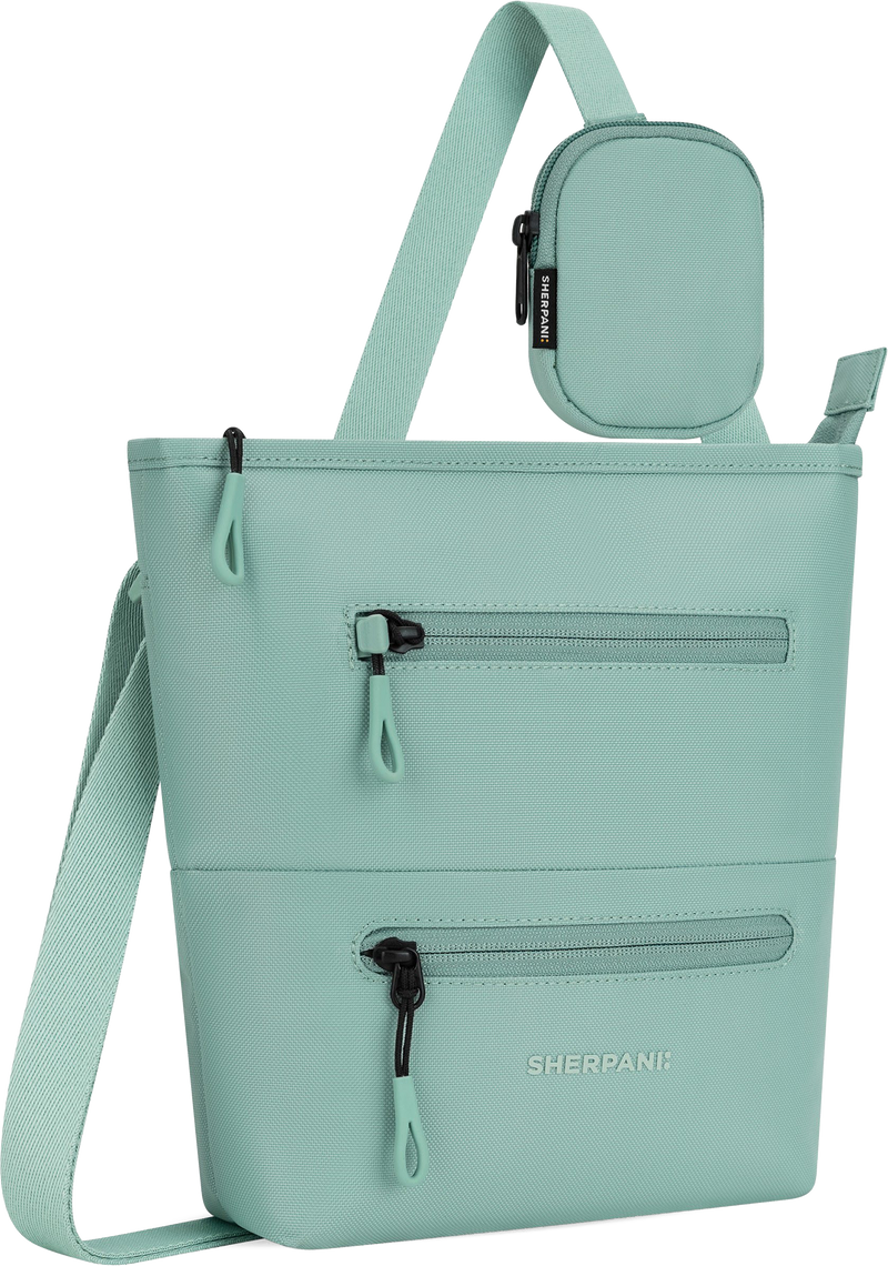Quarter turn view Women's Sherpani Hand Bag style name Sadie in color Surf. Sku: 26-SADIE04110