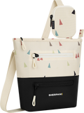 Quarter turn view Women's Sherpani Hand Bag style name Sadie in color Terrazo. Sku: 26-SADIE07110