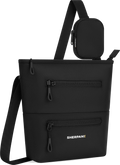 Quarter turn view Women's Sherpani Hand Bag style name Sadie in color Raven. Sku: 26-SADIE01110