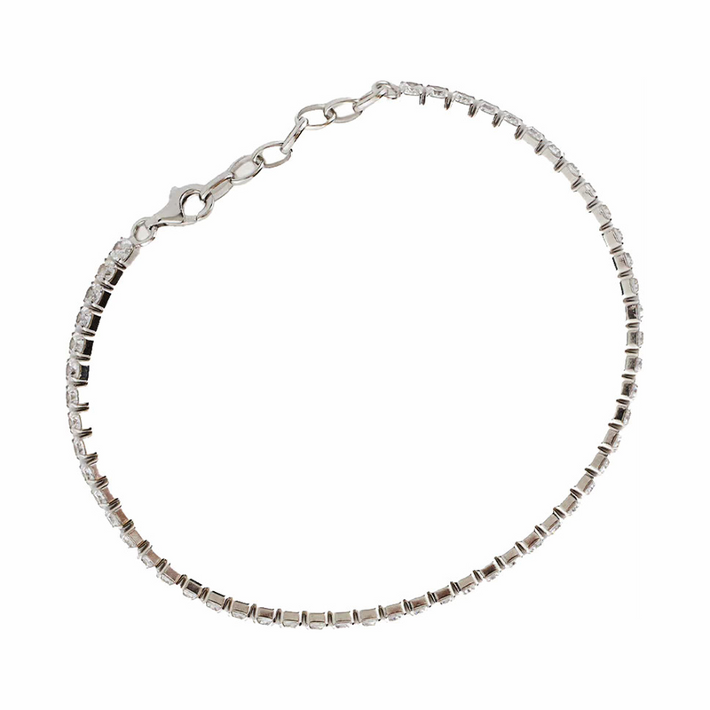 Serge DeNimes Silver Tennis Chain Bracelet (Silver) - August Shop