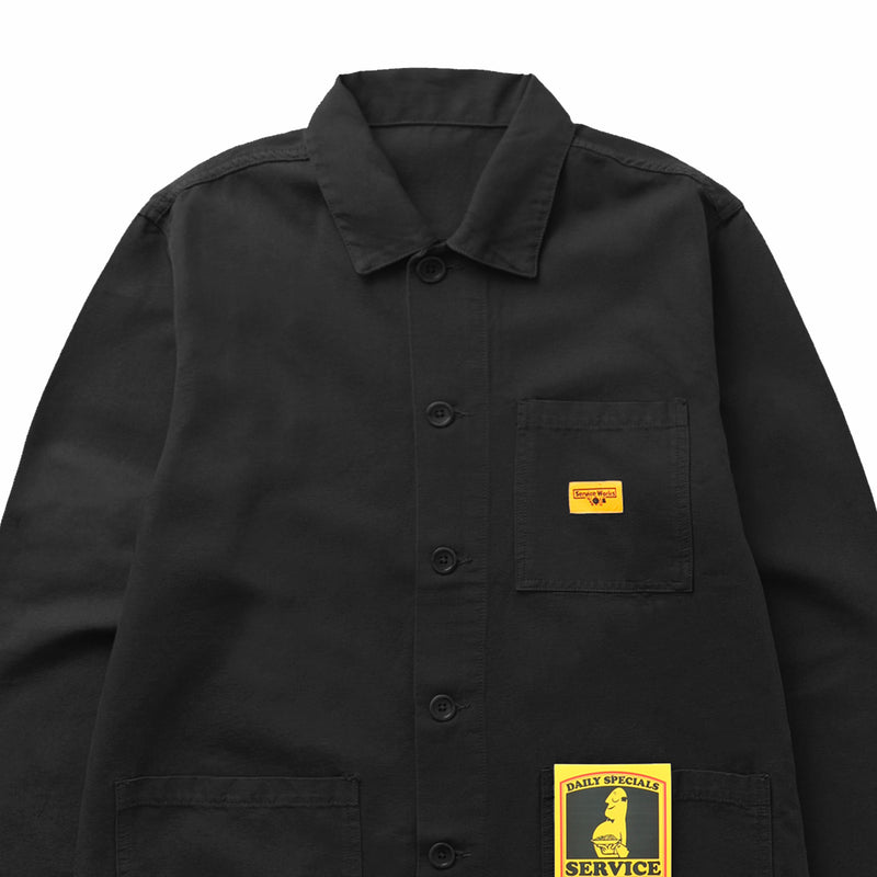 Service Works Canvas Chore Shirt (Black) - August Shop