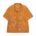 Service Works Light Twill Picnic Short Sleeve Shirt (Burnt Sugar) - August Shop