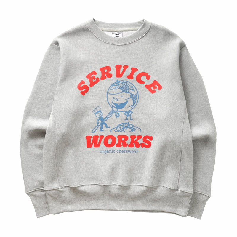 Service Works Organic Chefswear Crewneck (Marl Grey) - August Shop