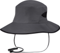 Quarter turn view Men's Pistil Hats style name Shoreline Sun Hat in color Grey. Sku: 0026-GREY