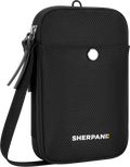 Quarter turn view Women's Sherpani Hand Bag style name Simplicity At in color Carbon. Sku: 26-SIMPL01060