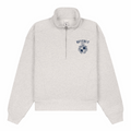 Sporty & Rich Men's BH Crest Quarter Zip (Heather Gray/Navy) - August Shop