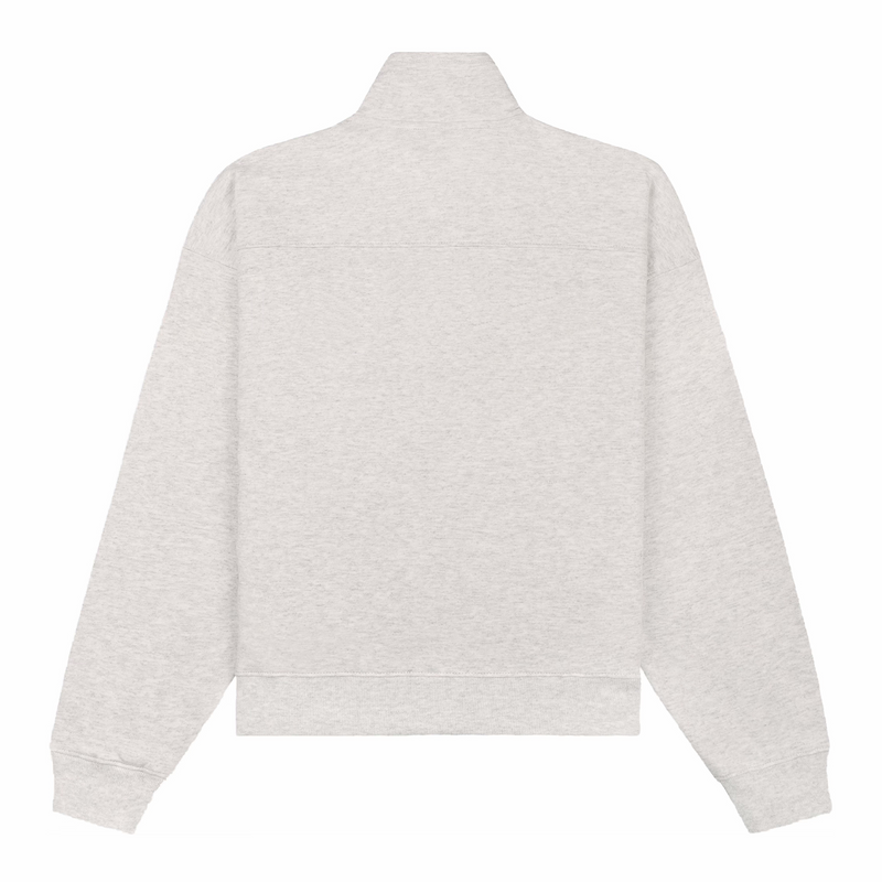Sporty & Rich Men's BH Crest Quarter Zip (Heather Gray/Navy) - August Shop