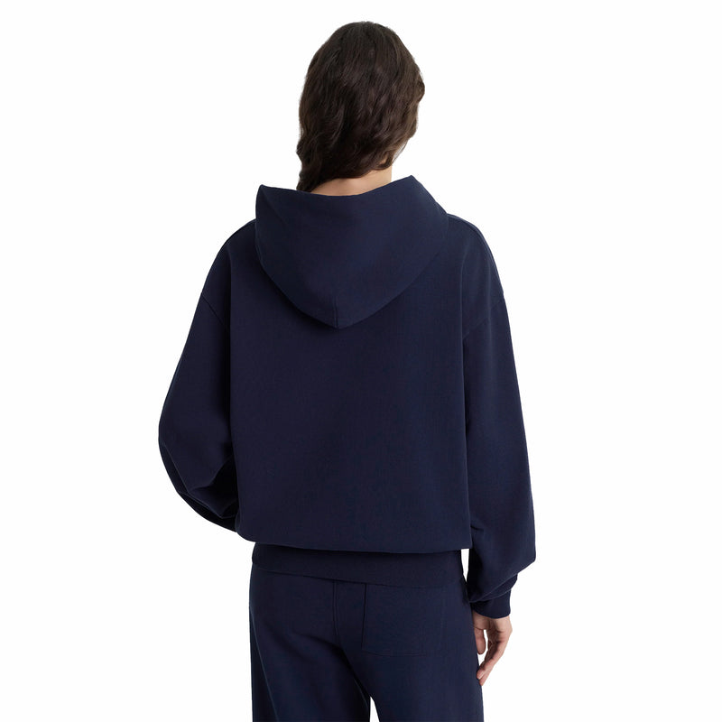 Sporty & Rich Men's Heritage Yankees Serif Zip Hoodie (Dark Navy/White) - August Shop