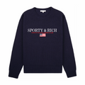 Sporty & Rich Men's Nautical Cotton Sweater (Dark Navy) - August Shop