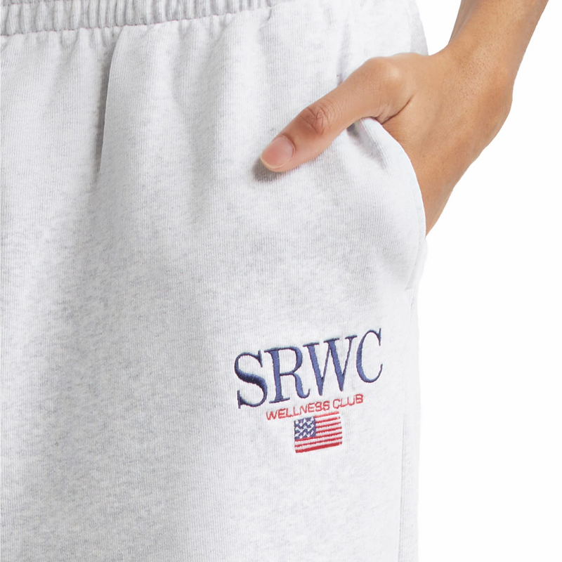Sporty & Rich Men's Nautical Embroidered Wide Sweatpant (Heather Gray) - August Shop