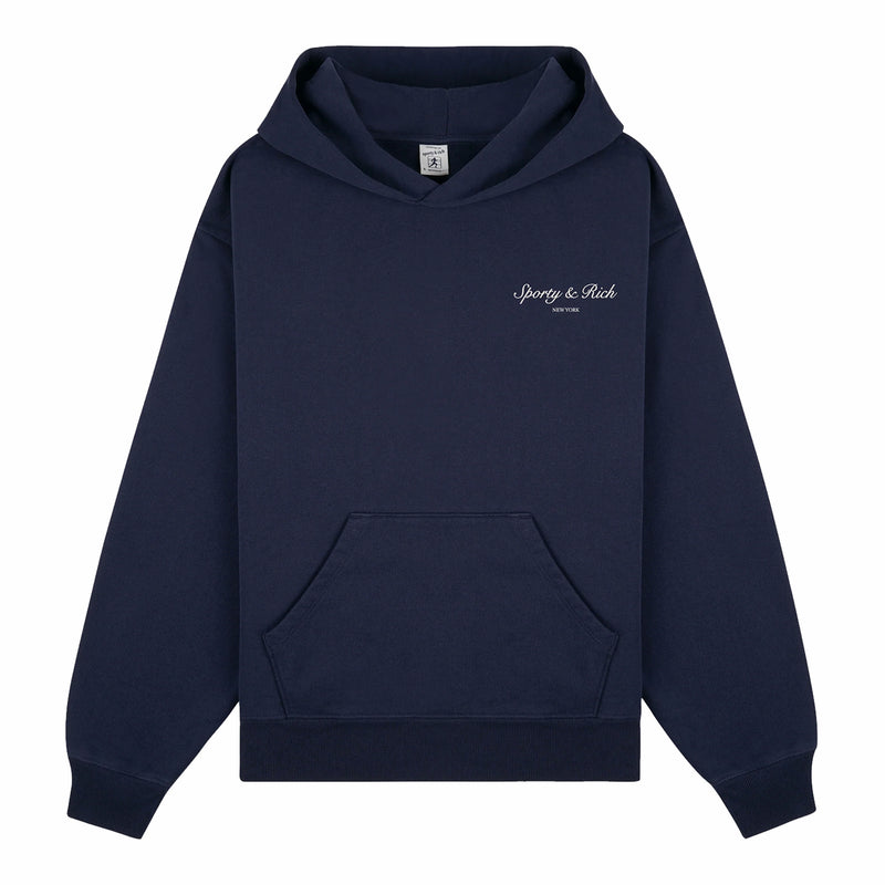 Sporty & Rich Men's Syracuse Hoodie (Dark Navy/Ecru) - August Shop