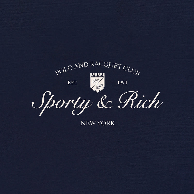 Sporty & Rich Men's Syracuse Hoodie (Dark Navy/Ecru) - August Shop