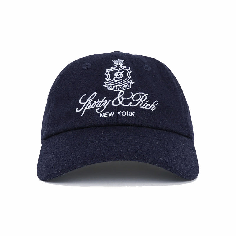 Sporty & Rich Vendome Wool Hat (Dark Navy) - August Shop
